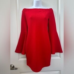 Off Shoulders Red Mini Dress size Small